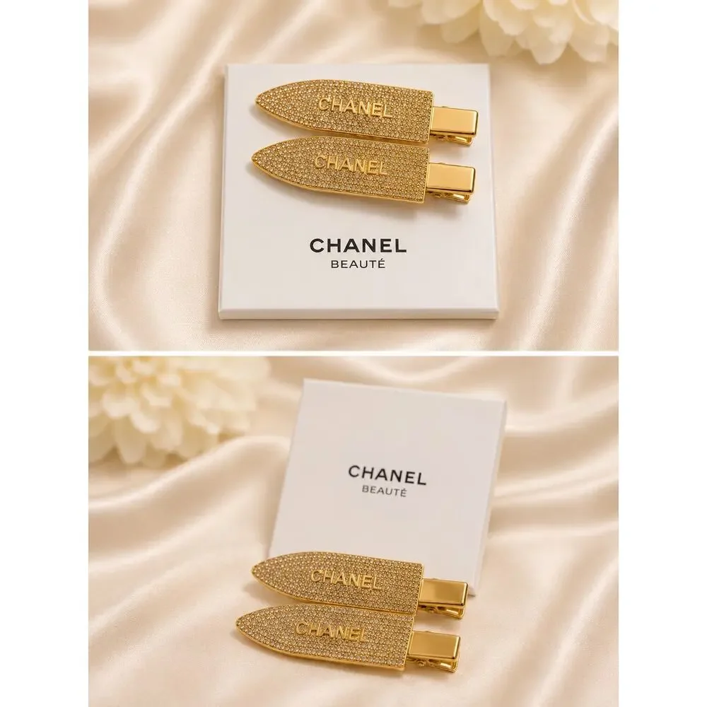 Chanel Beauté GWP Rhinestone Hair Clip Set – Gold or Silver